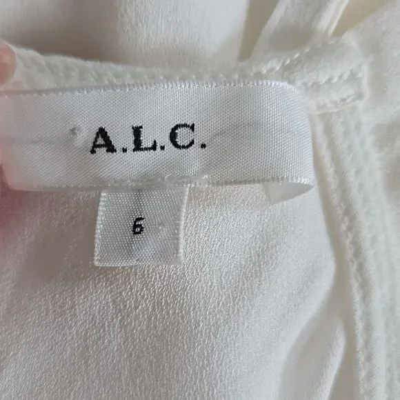 A.L.C. Arvid Twist-Front Crepe Top In Off-white NWOT - Picture 8 of 8